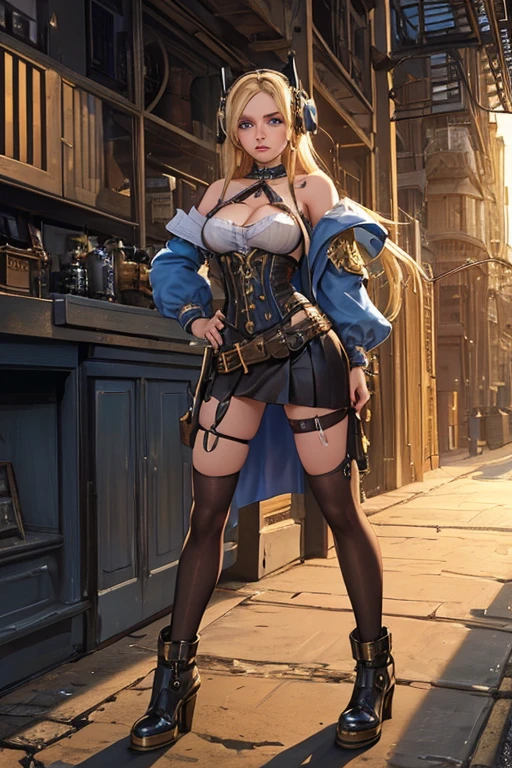 (((steampunk))),fullbody, blonde hair, 1 young sexy woman, very sagging breast, marked, marked big areola, marked, steampunk clothes, steampunk airship, clouds, high detail, Gothic art, Baroque, motion blur, ray tracing, reflection light, multiple views, perspective, Ultra-Wide Angle, masterpiece, anatomically correct, textured skin, super detail, high details, high quality, best quality, highres, 16k, HD