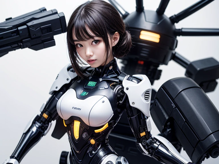 1girl, machinery, Mecha, science fiction, machinery armor, Metallic luster, electroplated, clothes sign, Mars, spaceship, floating cannon, hexagon, perfect hand, perfect leg,
(from below:1.2), glow, backlighting, (background blur:1.3), cinematic lighting, Low illumination,
(masterpiece:1.3), (best quality:1.1), intricate detailed, highly detailed,
<lora:FINAL  Robort:0.5>, <lora:MG_jijia:0.4>, <lora:more_details:0.8>, <lora:FilmVelvia3:0.6>, <lora:Sorayama Style 2:0.7>, <lora:chen:0.5>