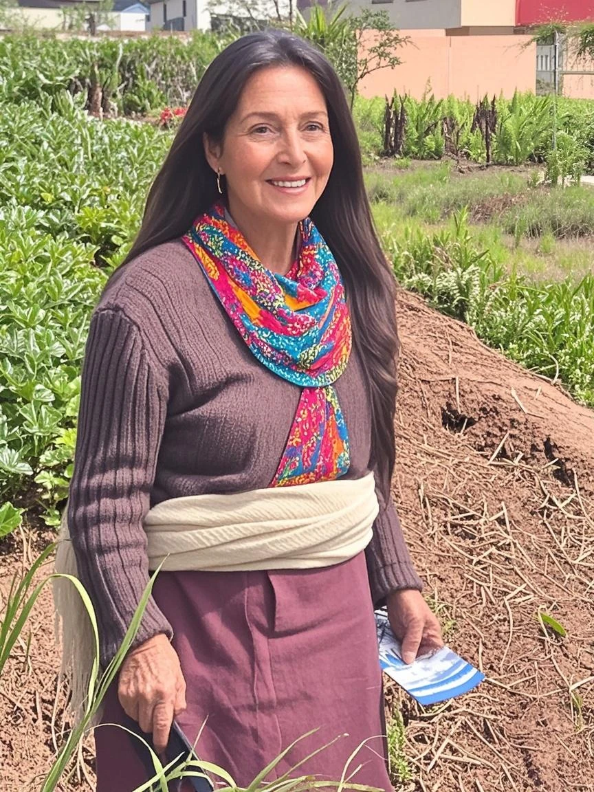 an american indian woman
dressed in deer skins
picks berries in the forest