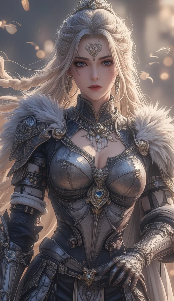 Masterpiece, cowboy shot, (1woman), (White fox), (Tribal clothing:1.2), (beautiful blue eyes), big and heavy tits, sheer bodycon dress ((tribal (Aquila) tattoo)), white and blue colors, foggy background, dynamic pose, (looking at the viewer), (front view),( White Wolf:1.4),detailed body ,(hands:1.4),(from the sky), (bokeh:1.2),8k, 。...............................3D, realist, Ultramicrophotography, of the highest quality, Super detalle CG Unity 8k