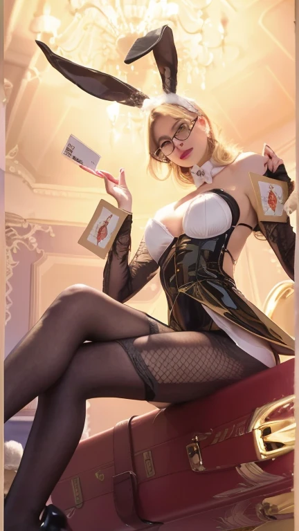 Em um luxuoso cassino, A stunning woman wears an exquisite dress adorned with heart symbols, embodying the royal presence of the Queen of Hearts. Surrounded by a backdrop of poker cards and chips, She exudes confidence and seduction, convidando os jogadores a testar sua sorte e habilidades no jogo de azar.