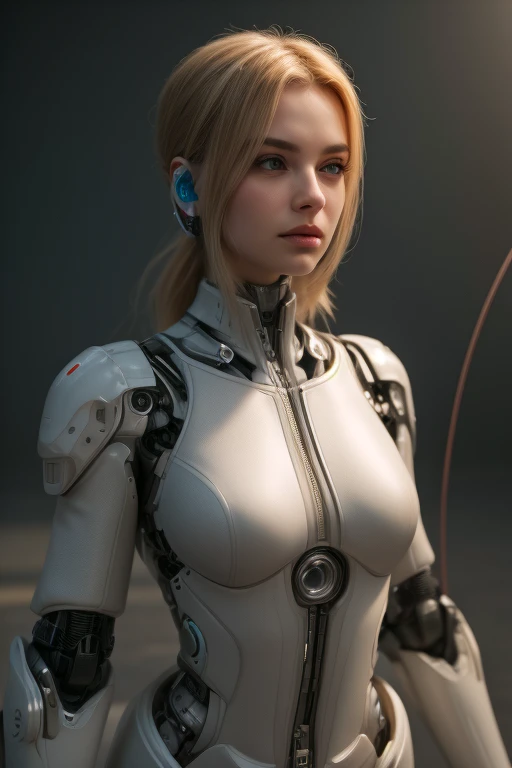 complex 3d render ultra detailed of a beautiful porcelain profile woman android face, Cyborg, cyborg robot parts, 150 mm, Beautiful studio soft light, rim-light, vibrant detail, Luxurious cyberpunk, Lace, Hyperrealistic, anatomically, face muscles, Cable Electrical Wire, micro Chip, elegant, Beautiful background, rendering by octane, h. r. Giger style, 8K, Best quality, Masterpiece, illustration, An extremely delicate and beautiful, Extremely detailed ,CG ,Unity ,the wallpaper, (Realistic, photo-realistic:1.37),Amazing, finedetail, Masterpiece,Best quality,offcial art, Extremely detailed Cg Unity 8K wallpaper, absurderes, unbelievable Ridiculous,  robot, silver halmet, full bodyesbian