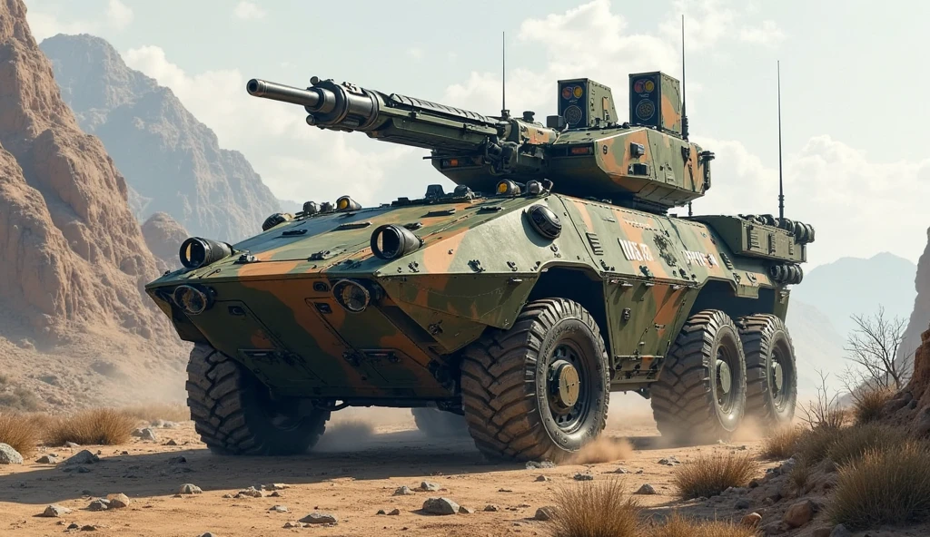 realistic photo of ftkr, green millitary, rocket powered, turbine engine, ducts and hoses, guns, missiles, realistic, (masterpiece:1.1), (best quality:1.1), beautiful, (intricate details), unity 8k wallpaper, ultra detailed, aesthetic, perfect lighting, <lora:Loha_FutkarV2:0.45>