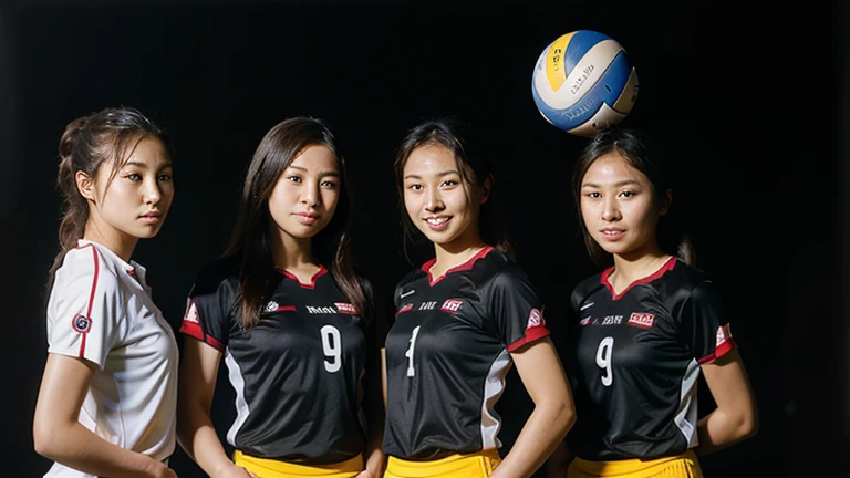 A volleyball team logo with the name Nexus in black and red