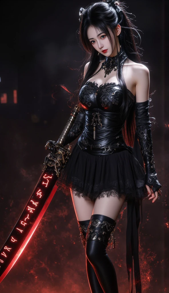 8k,A female grim reaper carrying a scythe,Super Beauty(Like the real thing),Skeleton Mask,Red Eyes,Black Robe,Highly detailed photos, Ultra-high resolution, masterpiece, highest quality, Perfect glowing skin, Perfect lighting, Detailed lighting, Dramatic Shadows, Ray Tracing, Looking at the audience, Small breasts, Beautifully detailed hazel eyes, Sharp Face, Clear Eyes, Red lips, Long bangs, Short Curly Hair, Redhead, ((The dark earth of the underworld)), Upper Body, masterpiece,highest qualityのフォトリアリスティックなRAW写真。Bright colors,Rich colors, Backlight, Cinema Lighting, Film Grain, to be born, 50mm lens, Nikon D850,Detailed character art,Fantasy art,Ultra-high resolution,Ultra-Realistic Skin,Perfect hand shape,Fantastic landscape,Have,