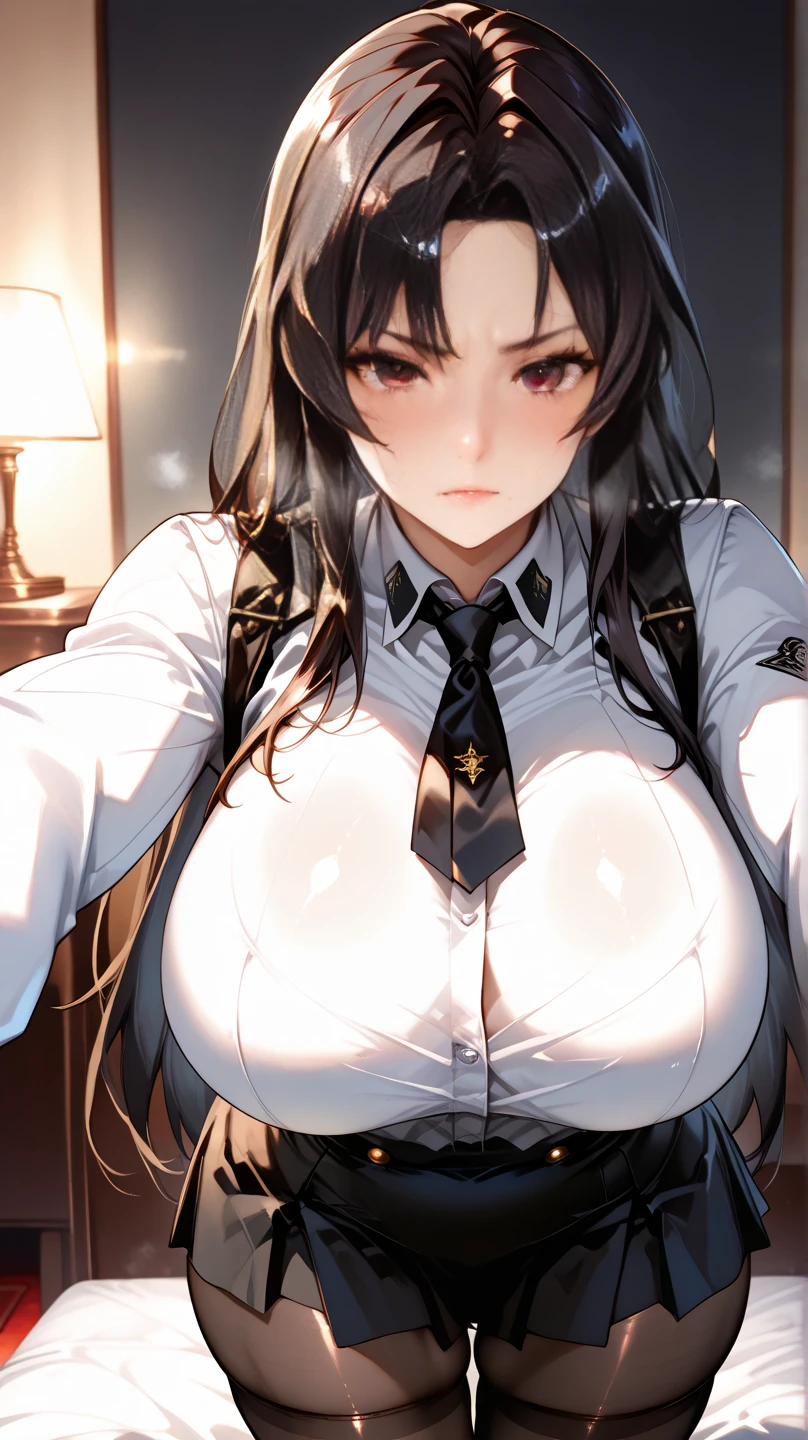 Highest quality, masterpiece, figure, wallpaper,One woman, Beautiful detailed woman, Highly detailed eyes and face, Beautiful attention to detail, Brown eyes,,Brown Hair ,crisp finger, clear background, deep night,17 years old,Are standing,Large Breasts、Nipples、nude、Blowjob,semen,Being Raped,rape、sexual behavior、long hair,Horse Girl,Horse Girl ダイワスカーレット,On all fours,uniform,Cowgirl