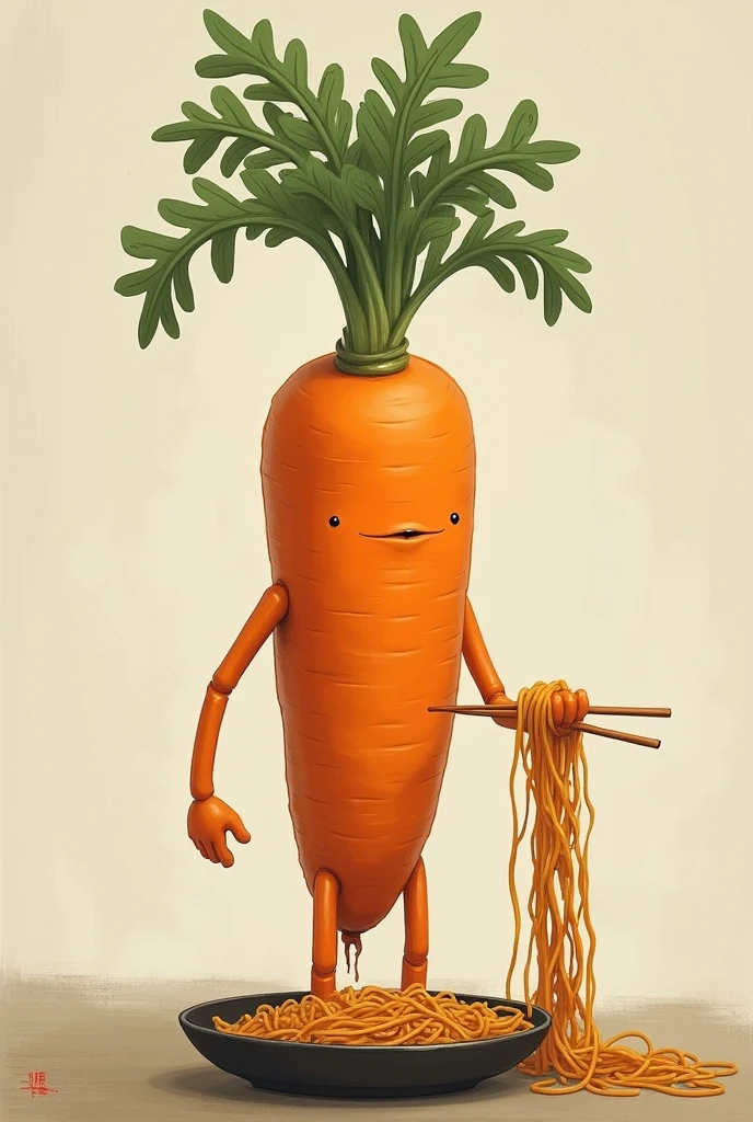 A man with a carrot head #abstract #art