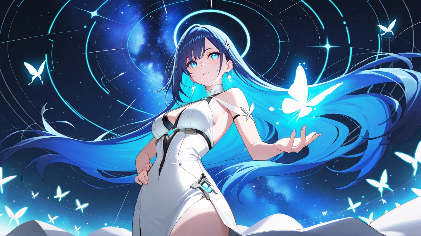 {{{{amazing quality, great quality, high quality, very aesthetic, aesthetic, best quality}}}},
realistic, photo, shadow, Three-dimensional, absurdres, Digital art,
{{{{Magical girl}}}}, beautiful girl, one girl,
black hair, long straight hair, hair, trimmed hair, shiny hair, blunt bangs, short sideburns,
brown eyes, tareme,
{{{flat chest}}}, {{small breasts}}, {{{detailed body}}}, slim thighs, thin thighs,
ribbon trim, red bow tie, heart brooch, white headband, white circlet,
both shoulders expose, covered navel,
{{magic circle}},
Completely nude, glowing from the neck down, white glowing body, white glowing arms, white glowing legs, both arms outstretched, transformation scene, transformation pose, smile, some bands of light with runes written on it revolves around the girl, Datchi anguru, fusion of magic and luminous, beautiful detailed luminous, half-naked, thick outline, black outline, magic circle on the ground,