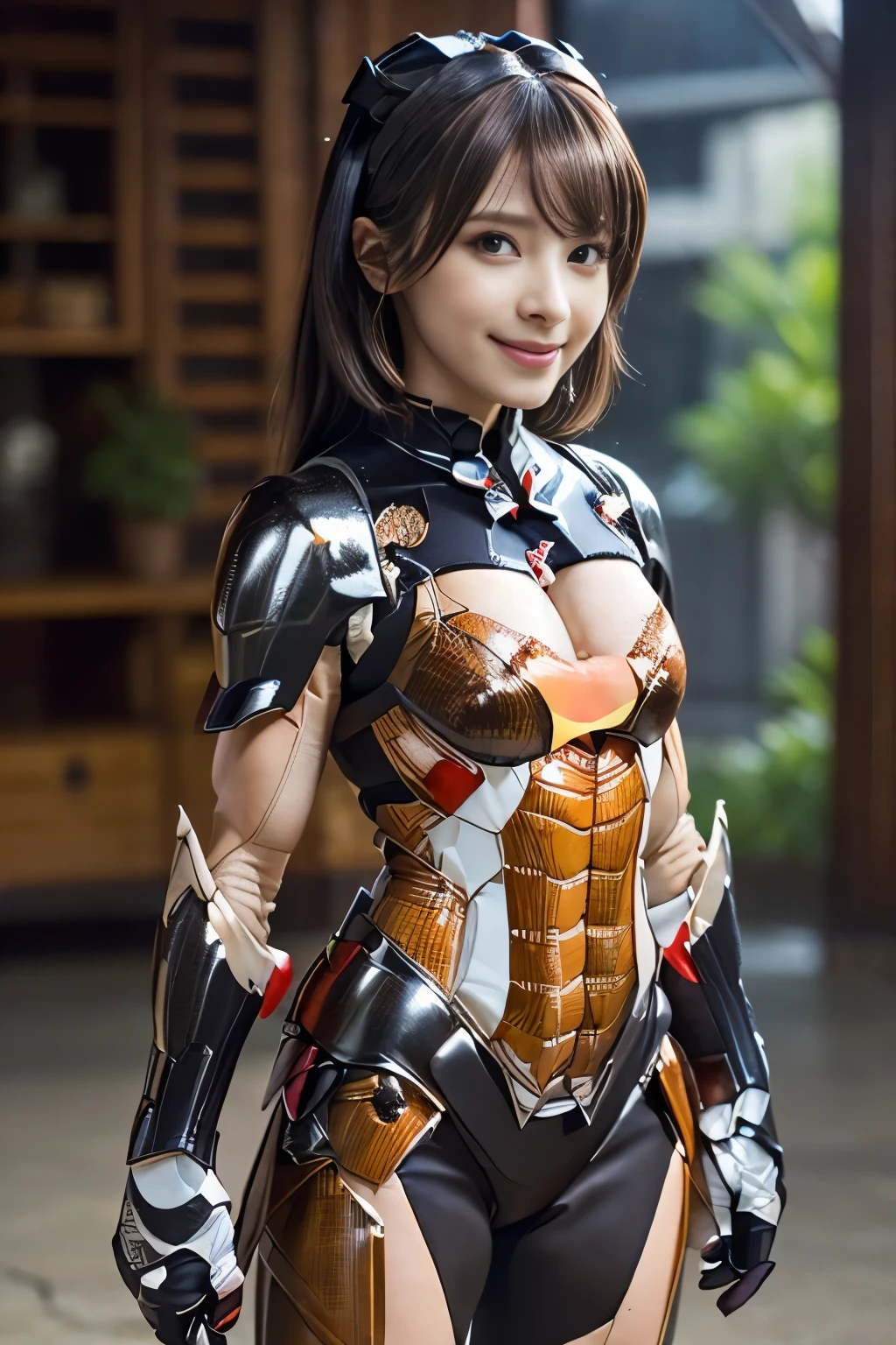 (high resolution,masterpiece,best quality,extremely detailed CG, anime, official art:1.4), realistic, photo, amazing fine details, all intricate, gloss and shiny,awesome many layers, 8k wall paper, 3d, sketch, kawaii, illustration,( solo:1.4), perfect female proportion,villainess, (fusion of dark brown cockroach and lady:1.4), (brown cockroach form lady:1.2), (brown cockroach lady:1.2), (fusion:1.2), (solo:1.4), (evil smile:1.2), muscular, abs, (cockroach brown exoskeleton bio insect suit:1.4), (cockroach brown exoskeleton bio insect armor:1.2), (brown transparency cockroach wing:1.4), (brown cockroach antennae:1.3),