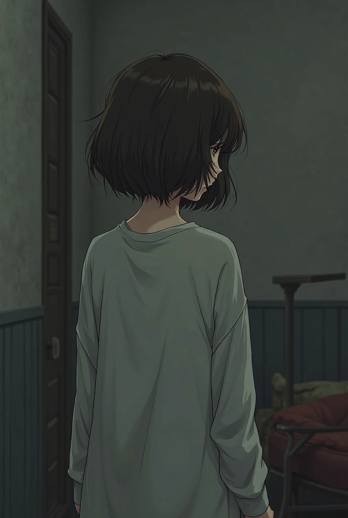 "A character peering with a frightened expression through the attic door, Short black hair. Minimalist Character, 8K resolution, High resolution, Photorealistic Style, Cinema Lighting, Gloomy mood, Dramatic Shadows, A calming color palette."






