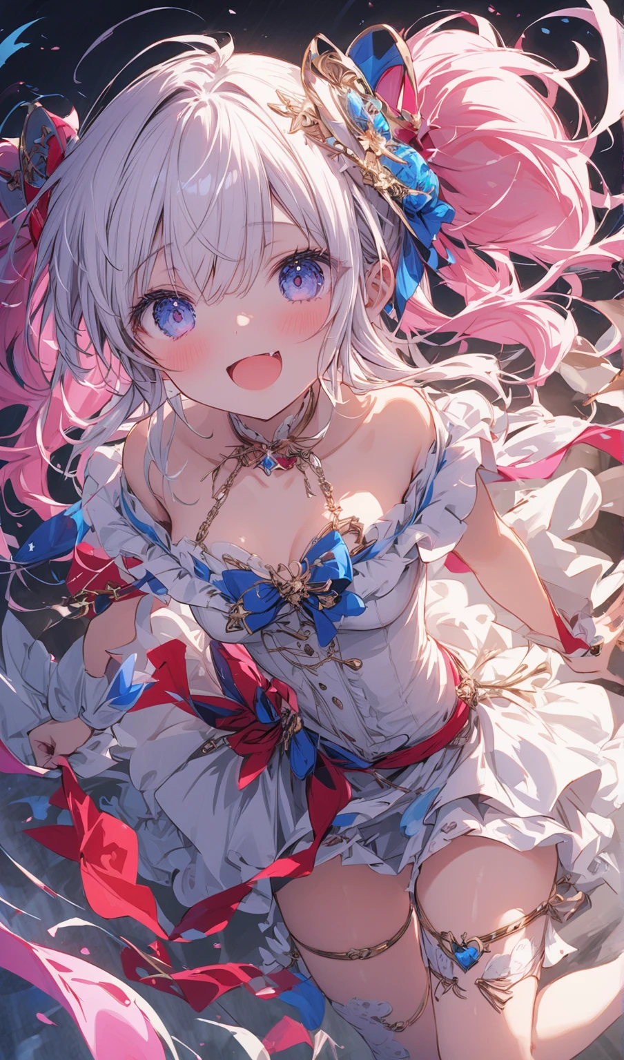 1girl,Unique hairstyle、Unique costumes、Bold colors、Free and best composition、A picture that evokes a story、