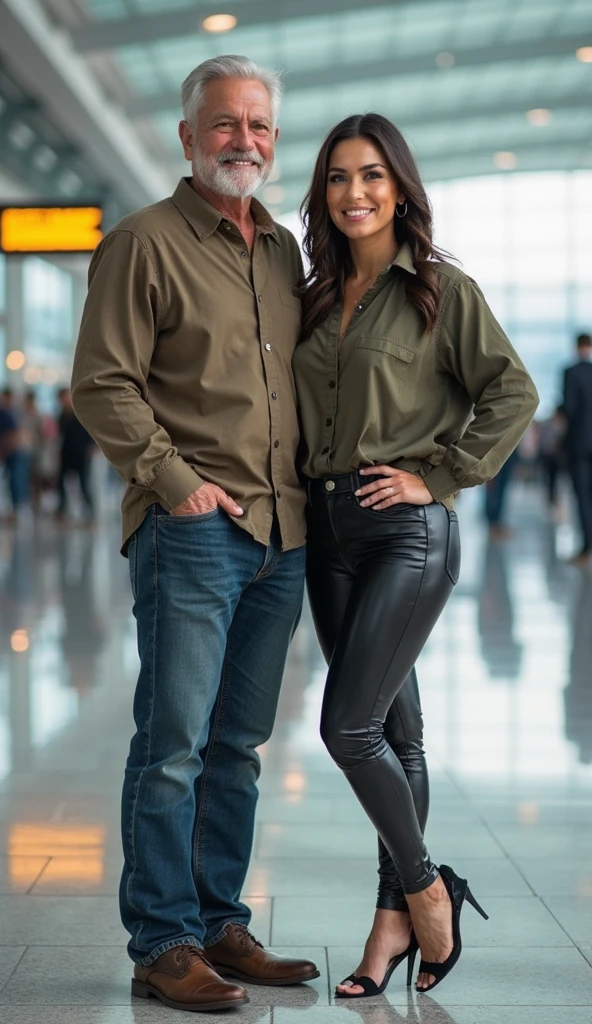 Change background to mountain top, handsome boy and beautiful girl couple, realistic face, 8k, ultra realistic