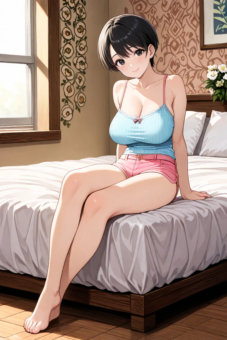 multiple thick body middle-aged women milf wearing sweater dress lying down on bed open legs show panties patio bed outdoors daytime