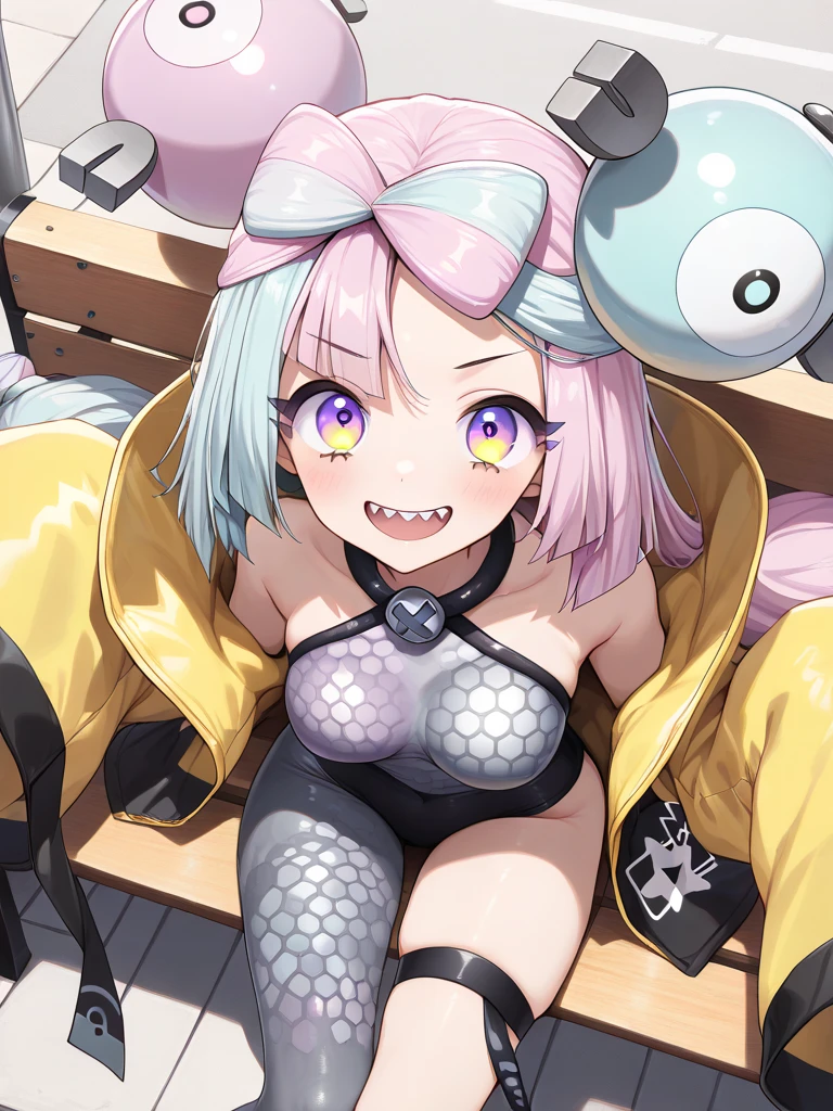 (highest quality, masterpiece), super detailed, 3D、anime, Splatoon Girl、bikinifighter, squeeze, big breasts、tits_sandwich, close up on chest、big and cute eyes、beautiful eyes、beach、