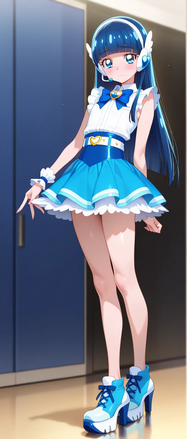 Garota anime na roupa do marinheiro posando em um banheiro com uma espada, Estilo de pista Azur, Fazer videogame Azur Lane, usando saia, close up tiro de meio corpo, corpo inferior close up, Close-up de corpo inteiro, Nico Robin, magical school student uniform, wearing honey - themed miniskirt, Uniforme de marinheiro, small curvy loli, magic school uniform