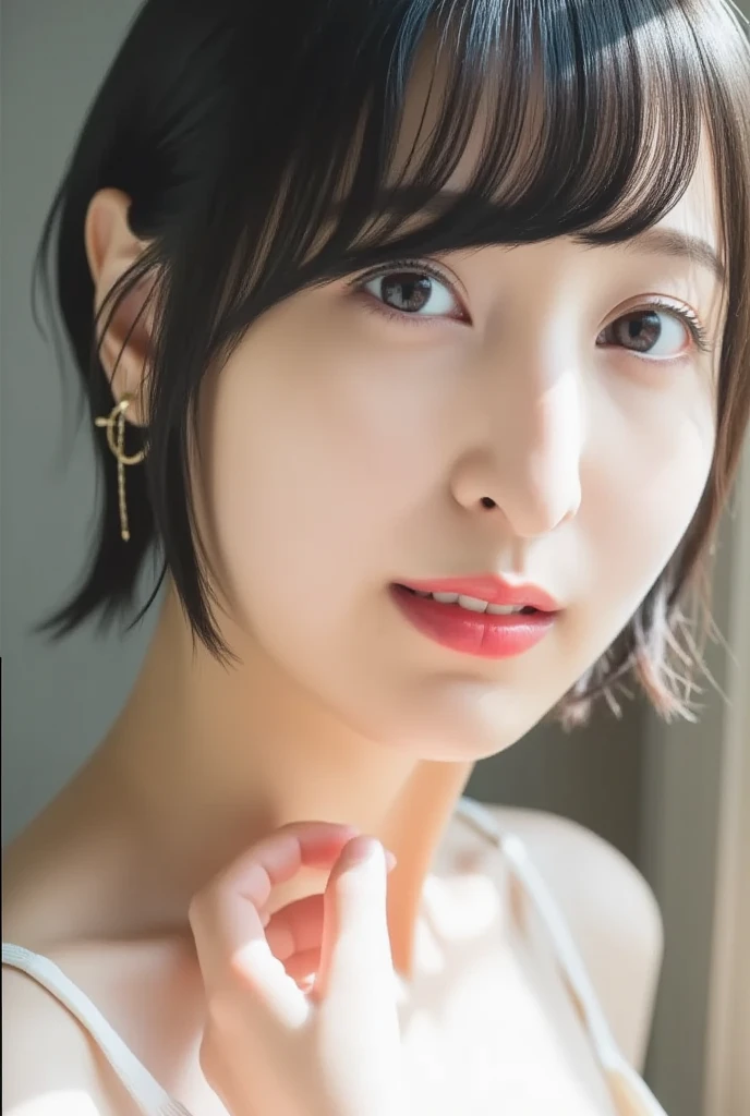 One Girl, (beautiful girl, Delicate girl:1.3), (13 years old:1.3),
break, (No costume, publish nudes, Rosary of the Cross, now:1.3),
break, (What&#39;s left behind, What&#39;s left behind city, blue sky:1.3),
break, Very beautiful eyes, (Symmetrical eyes:1.3),
break, (Small breasts:0.5), Brown eyes, Parted bangs, Brown Hair,HIROSE SUZU
break, (Eye and facial details:1.0),
break, (masterpiece, Highest quality, Very detailed, Detailed face, 8k)