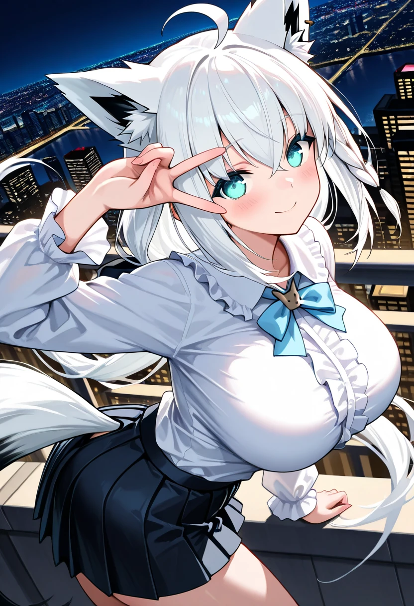 (tuxedo jacket), nude, orgasm, ( girl), (black bunny ears), (huge round breasts)(big boobs), erect(large nipples)erection, narrow waist, belly button, small hips, (bare hips), (nude underbody), (exposed vulva)(no panty), exposed(wet pussy)(spread labia)clitoris(pussy juice)urethra, (thin legs)(bare legs), (thin thighs)(M-shape), (silver ponytail)(white ribbon), (Highly Detailed CG Unity 8K Wallpaper) (Better Quality) (Better lighting)