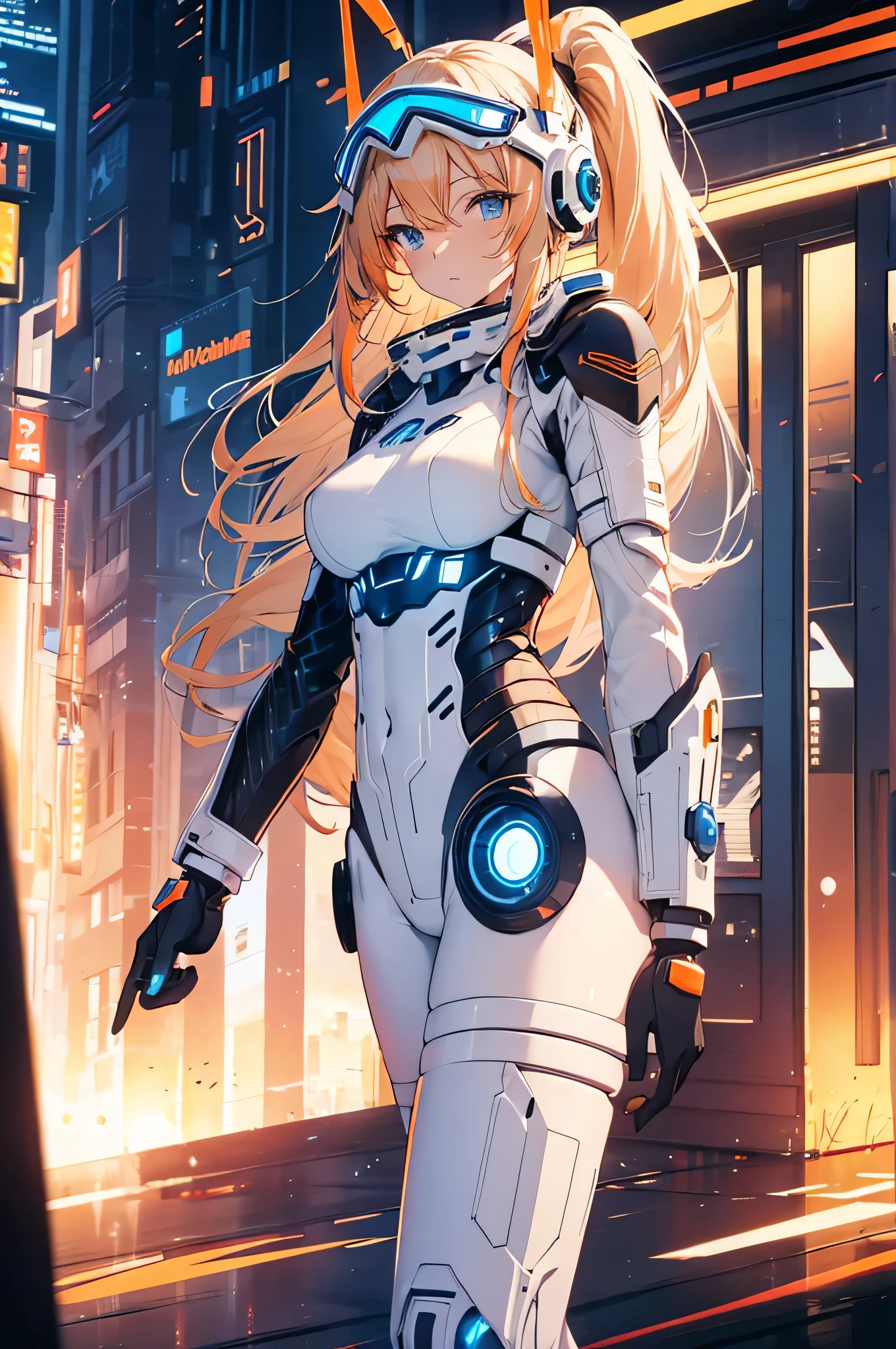 Medium and white blue stripes, ((Best quality)), ((masterpiece)), (detailed: 1.4), Robot pilot woman muscular body defined, Neon evangelion style, half thick naked thighs, closed mouth, only panties, muscular body parts covered by technological clothing, (((medium breasts)) perfect, generous neckline, ((light blue and white striped clothing)), Argentina, pastel, (((mechanical arm))), airplane wings on the back, blonde hair with orange locks, short underwear, garter belt, by mucha, niji --V5, close to real, best quality, almost naked, psychopath, crazy face, sexy pose, psychedelic background, 2 pieces clothing, sun drawings of the flag of Argentina, cyberpunk, dark blue bra with the sun, (((clothes with the colors of the shirt of the Argentina national team))), Pointed shoulder pads, blue eyes without pupils, HDR (High Dynamic Range),Ray Tracing,NVIDIA RTX,Super-Resolution,Unreal 5,Subsurface dispersion, PBR texture, Post-processing, Anisotropic filtering, Depth of field, Maximum clarity and sharpness, Multilayer textures, Albedo and specular maps, Surface shading, Accurate simulation of light-material interaction, Perfect proportions, Octane Render, Two-tone lighting, Wide aperture, Low ISO, White Balance, Rule of Thirds, 8K RAW, crysisnanosuit