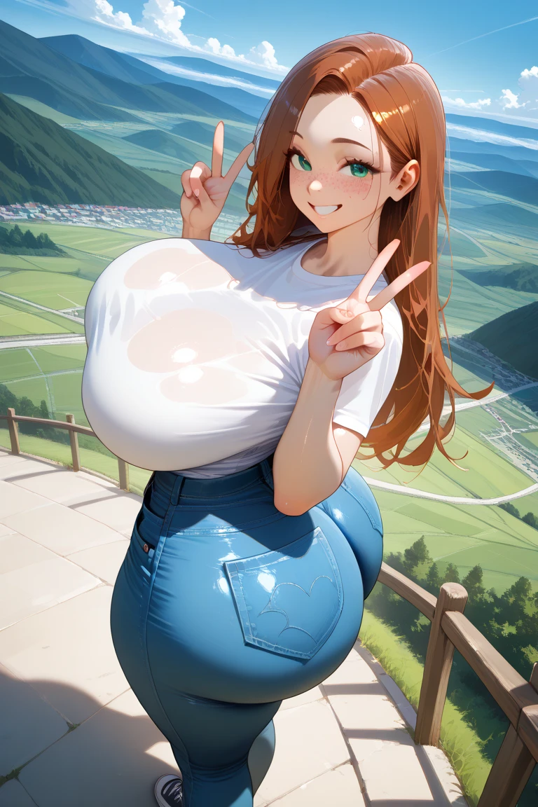 (1 Silence Suzuka running at field), uma-musume, (solo:1.3), orange long hair, (bouncing unaligned huge breasts:1.4), white gym uniform, (tight short black brm:1.8), (cameltoe:1.2), (skinny:1.2), inconceivably narrow waist, (bared skinny long legs:1.4), skinny hip, (masterpiece), (perfect anatomy), (nsfw:1.0), (orgasm), nose blush, (screaming)