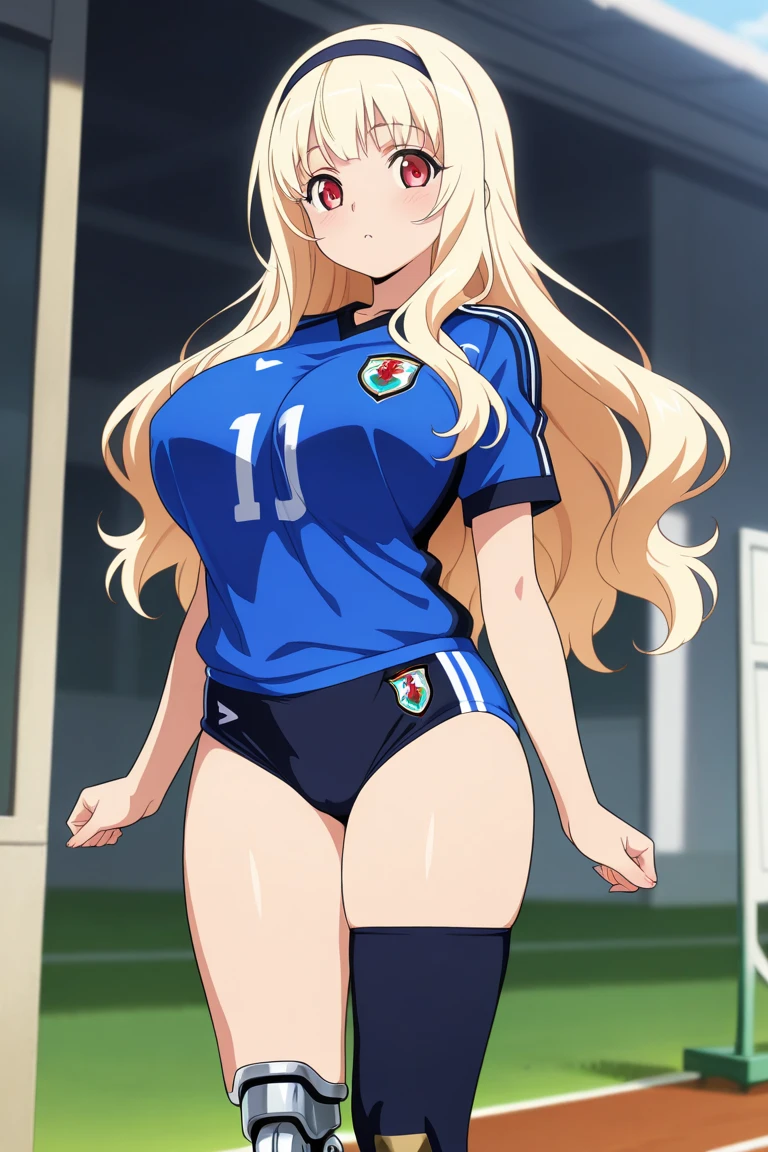 1 girl,anime, galko,Galko,big breasts,smile,athlete wear,Both shoulders_exposed,running shoes,skin luster,looking at the viewer, in the center of the image,1with people,
highest quality, High resolution, beautiful eyes, highly detailed face, Detailed CG,
