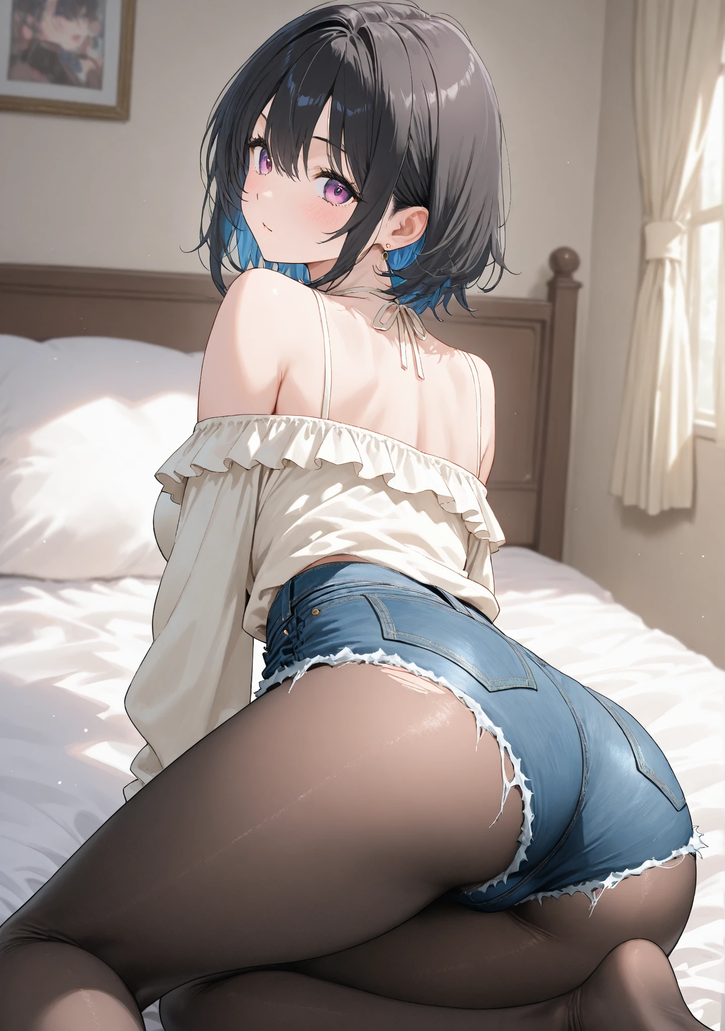((((fullnude))))、((((small tits)))) ((((Twin-tailed))))、((((pee))))、((((Thin pubic hair)))) ((((fullnude))))(((barechested)))、(((Shyness)))、(((fullnude))) 1 Adult Girl,NSFW,sixteen years old,(younger sister),(gals),(long)(((Complete nudity))), (small tits, delicate and long legs)A slender,((Black hair)),((Blue eyes)),((Very embarrassed)), (Thick lip), ((cum all over the body)),,(((masutepiece))), (bich),(crass room),(((Best Quality))), ((Ultra-detailed)), ((full of sweat)), ((extremely delicate and beautiful)),(dripping),((No Underwear)), ((Takushiage)), (Long hair), ((cum all over the body))((red blush))((embarrassed from))((Underhair))((エロ))(((barechested))) ((top-quality))、((masterpiece))、1girl in、Formal-up、beautiful detailed eyes and face、pretty skin、a very cute、22year old、Wet body、Anime Face、Beautie、Facing the front、big eye(Beautiful fece、Anime Face、Clear eyes、Fine details、beautidful eyes)Well-formed face(Beautiful nasal muscles、Perplexed、sharp mouth)full of sweat、sodden、Wet feeling、Background with(sunny sky、takeout)、8K picture quality、perfectly proportions、A slender、red blush、female focus on, hair adornments,length hair, Look at viewers,