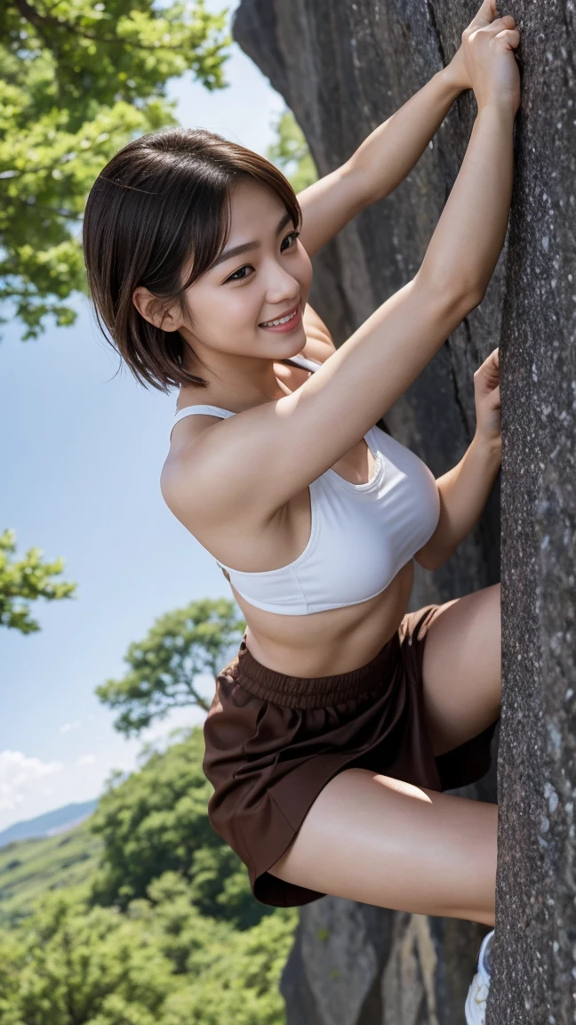 ((best qualiy、8K、A masterpie:1.3))、1Women、clear weather、focus:1.2、perfect body figure:1.4、Slender abs:1.2、(Layered Haircut、Big:1.8)、(Street:1.2)、Street:1.7、Street、Highly detailed facial and skin texture、Detailed eye、Double eyelidd、bokeh feeling、Sitting on the ground、troubled look:1.6、Sad face、Body facing the camera、Open your legs and bend your knees、 The hidden shape is clear、 the shape of the female genitalia is clearly visible、Facing forward、 M-shaped legs:2.8、wide open the crotch、Bend your knees、Lingerie translucent、(Legs wide open)、Open the crotch、Lift your buttocks to the limit、Water comes out of the pubic area and falls to the ground、Wearing pin heels、 Wearing high heels、(Tap water drips from the crotch、Yellow water gushes out of the crotch:1.8、Yellow water coming out of the crotch)、(Peeing)、Wearing a tank top、(((wearing skirt)))、((Raise your hands above your head))