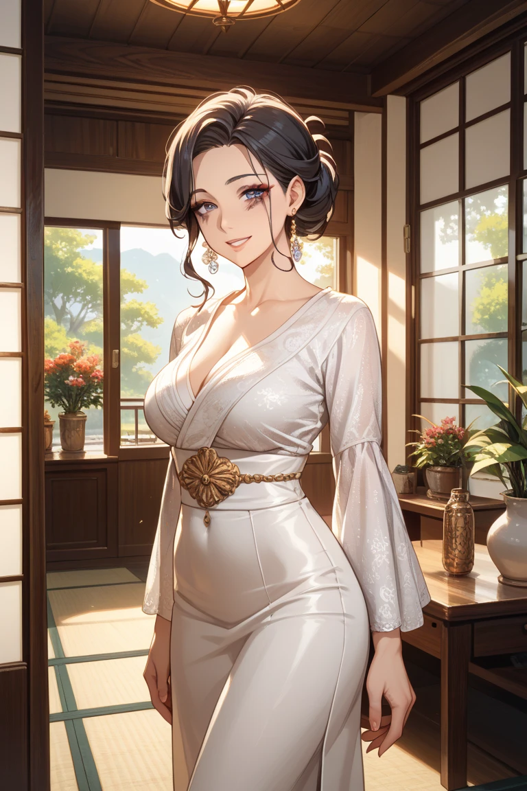 ru_qun,best_quality,head,original_outfit,hanfu,clear details,masterpiece, best_quality, clear details,1girl,all four,on stomach,from back,cowboy shot,  best quality, masterpiece, wallpaper, incredibly absurdres, huge filesize, an extremely delicate and beautiful, {{light leaks}}, {{{overexposure}}}, indoor, mature female, pony-tail, bunches, brown hair, {big breasts}, seductive smile, {{{{bathing}}}}, Sukumizu, sexy lingerie,