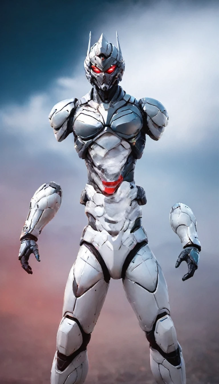 (score_9, score_8_up, score_7_up, score_6_up) BREAK (furry, source furry, uploaded on e621) BREAK robot, android, android skin, barcode tattoos, barcode tattoos on the body, (broken neck:1.2, damaged belly:1.2, cracked arms:1.2), cracked chest, solo, male, young, nude, athletic, thin waist, white arctic fox, white fur, short messy dark blue hair, cute young face, talking, black mouth, canine teeth, glowing red robotic eyes, hard nipples, black speedo, belt, holster, mechanical components, blue mechanical parts, gun, handgun, holding handgun, hand holding handgun, fight, fighting, fighting in the battle, war, battle, battle field background, angry expression, looking away, BREAK good quality, best quality, high quality, high definition, hd, 4k, 8k, masterpiece, good proportion, perfect proportion, good anatomy, perfect anatomy