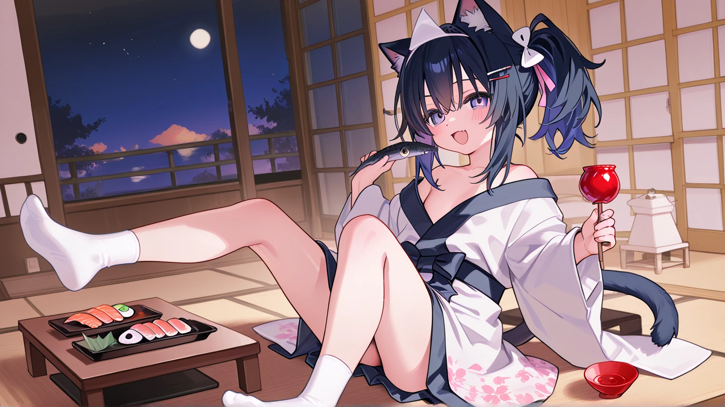 ((Two Japanese girls、Cat ear)), ( small)), Braided Long Hair、Braid、twin tailasterpiece, 最high quality, high quality, Highly detailed 8K wallpaper,beautiful eyeoist eyes、Watery eye、riverside、camp、golden hair、Black cat hair ornament、summer、intense heat、heavy breathing、breathe、Sweat、cute girls、cute bikini、sexy micro bikini、魅惑のサイズのsmall服、Groping hair、(droopy eyes、small mouth、Mole on collarbone)、Cute armpits、comb your hair、spreading hair、No modification、(big breasted wife、Schoolmate、Multiparous woman、Yukata swimsuit)、(No underwear)、big breasts、(激しいSweat)、(Women's OL、Cute Armpits、Before menarche、cute thighs、The most lustrous thighs、barefoot、T-back)、(mini skirt:0.3)、(troubled face、Grinning face、Small fangs)、(Cheating on a date、Sit on the Banana Boat)、(spread legs、Panty shot、Pink string visible through pants)、Life-size、The camera is a little lower、cross your legs、Skirt flip、Wind、Wave、panty shot