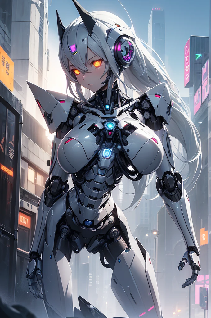 ((highest quality)),(ultra high resolution),(Super detailed),(detailed description),((best CG)),(best work of art),super precision art,amazing drawing art,(Sci-fi art with precise details:1.5), (female cyborg:1.6),(A meticulously detailed, fully mechanical body:1.5),cylinder,Actuator,((transparent parts:1.8)),Precision circuit, Through the power of science she gained new powers.