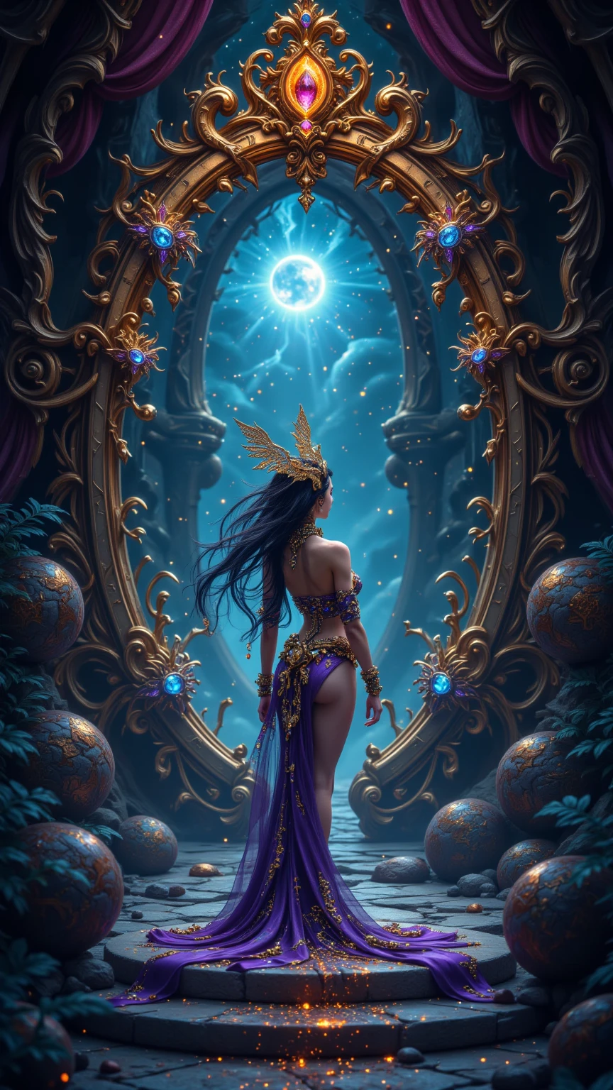 64k portrait of beautiful cyborg with GINGER hair, intricate, elegant, highly detailed, majestic, digital photography, surreal painting gold butterfly filigree, broken glass, (masterpiece, side lighting, finely detailed beautiful eyes: 1.2), HDR, (detailed background window to a new dimension, plants and flowers:0.7) infinity, infinite symbol, night sky with full moon, (masterpiece), best quality, expressive eyes, perfect face, highly detailed face and body, cinematic lighting, photorealistsic, 1girl, 18yo, ((dark brown straight shoulder length hair)), dark brown eyes, big eyes, very thin body, ((((flat chest)))), skinny, laying on her back on piles, (legs spread open), pink pussy lips, bald pussy, well lit, beautiful and aesthetic:1.2), (1girl), extreme detailed,(fractal art:1.3),colorful,highest detailed,beautiful goddess emerging from the ocean, caucasian girl with shiny silver hair, full female body, golden eyes, wild waves, big waves, oriental mandala tattoos, transparent dresses, skin wet with water, stormy sky, sunset sky red stormy clouds, ancient temple floating in the sea, floating old clock, lamp, lantern, beautiful girl with a slight smile, transparent blouse, black vikini, fractal, Sakimichan-style art, slight smile, legs open, pubic hair view, 1 sexy girl, exposed breasts, open transparent T-shirt, Mandala and flower tattoos, Best Quality ,black hair fused with platinum and gold, naked girl, visible beautiful pubic area, pink pesons, small breasts in sight, tattoos on the naked body, old floating clock, lamp, lantern , skin wet with water, open legs,multicolored sea waves, sea goddess rising from water and waves, beautiful girl closeup view, Belinda, blonde brown hair, dappled sunlight, luminescent glow orange cyan liquid lamp, liquid splash art, sky with storm and a psychedelic nebula silhouette, tribal, wide angle shot, red, green, brown, luminescent glow colors liquid, digital painting, by Koos Roos art, sharp focus, studio shot, intricate detai