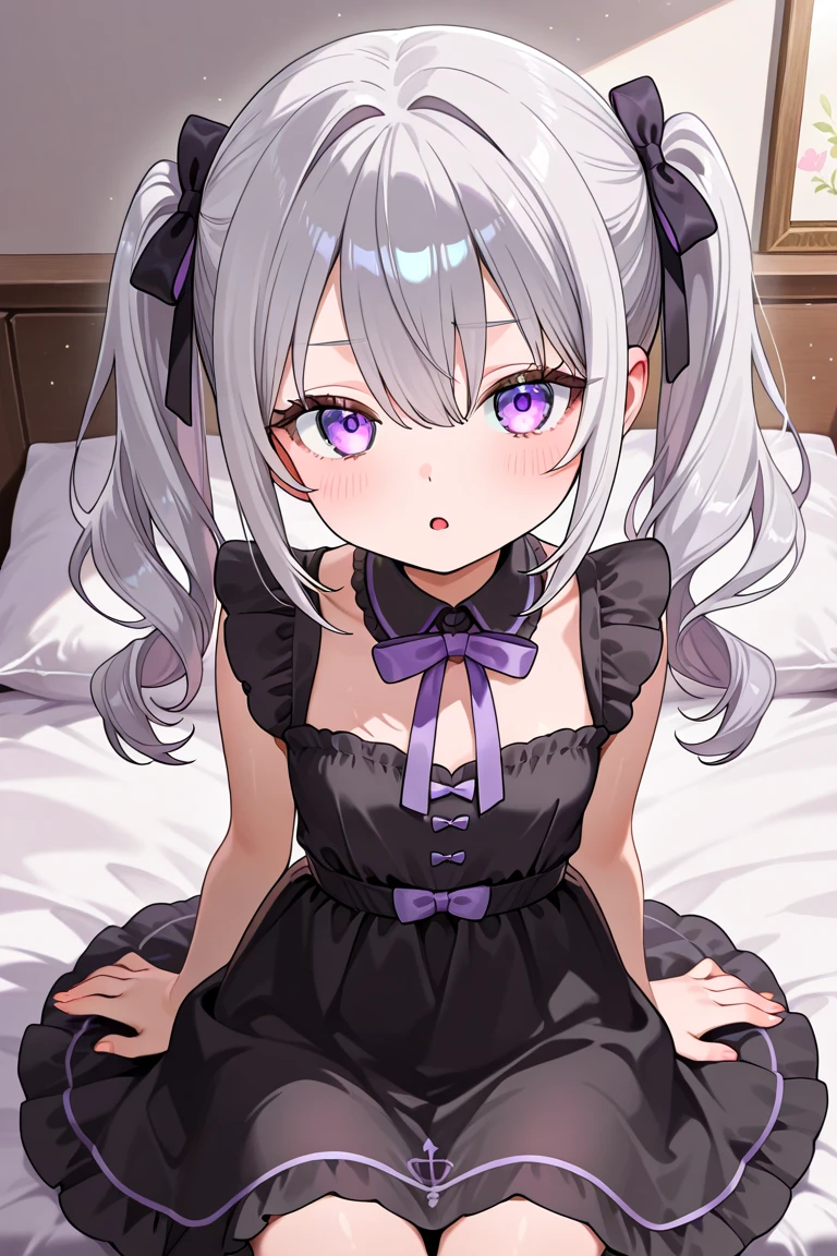 (Cute beautiful girl)、naked、Blushing with ecstasy、Beautiful Eyes、Gothic ta、Cleavage、Wavy Hair、Dynamic Action