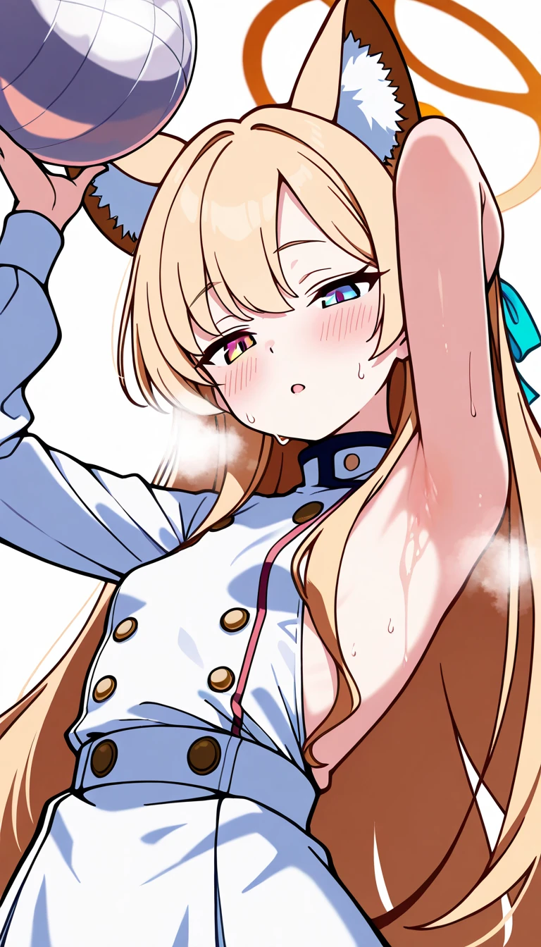 score_8, score_9, 1girl, solo,blonde hair, hat, (completely nude:1.2),