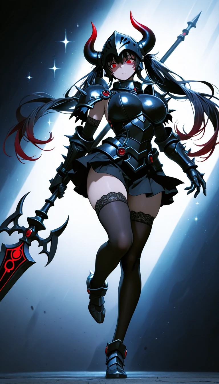 best quality}, {{masterpiece}}, {highres}, Perfect waist cut, Large breasts, Warrior girl with a small short sword on hand, Skimpy organza transparent clothes, organza elements on clothes, net clothes, leather glossy elements on clothes, dark blue hair with red highlights, (perfect nose), Seductive gaze, dark blue knee high boots on high heels with red highlights, (Best Illustration), 8k Resolution, Intricate Details, Best Quality, Realistic, Ultra Detailed, Best Lighting, Best Shadows, Ultra HD, A Necromancer style, Night, Magic, Dark Style, Vampire, (shining red eyes:1.6), masterpiece, high_res, Beautiful face, tyndall effect, photo realistic, (high detailed skin:1.2), 8k uhd, dslr, high quality, Photograph, high resolution, 4k, 8k, Bokeh, absurdres, ponytail contorted, best ratio four finger and one thumb, front view, dark blue hair gorgeous, perfect proportional skinny fitness body, full body view, wet skin, wet clothes, dark cathedral baground scenery, huge bobs, belly muscle, long fit perfect legs, fishnet dark red Stockings, realistic reflection in the water