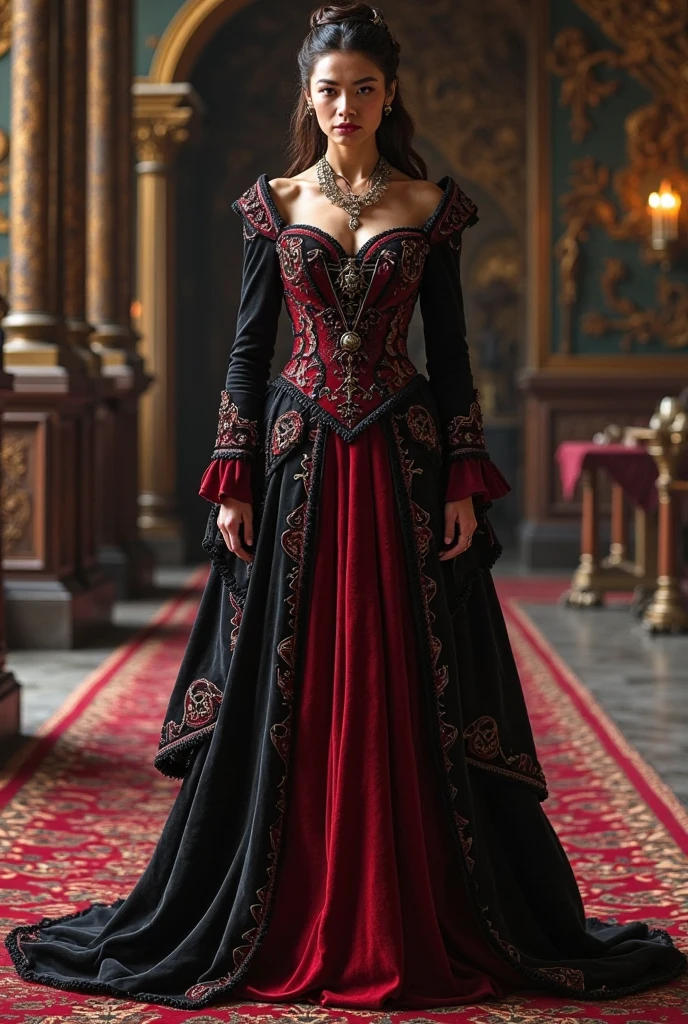 ((best quality)), ((masterpiece)), (detailed), a Targaryen style dress. 