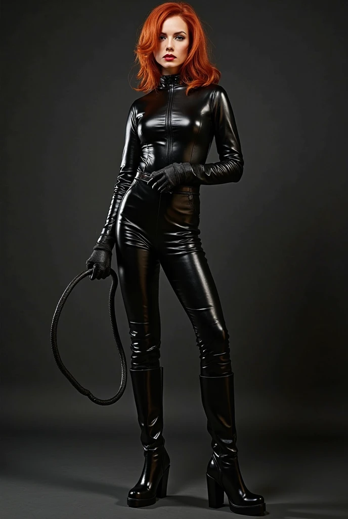 bondage girl in latex catsuit