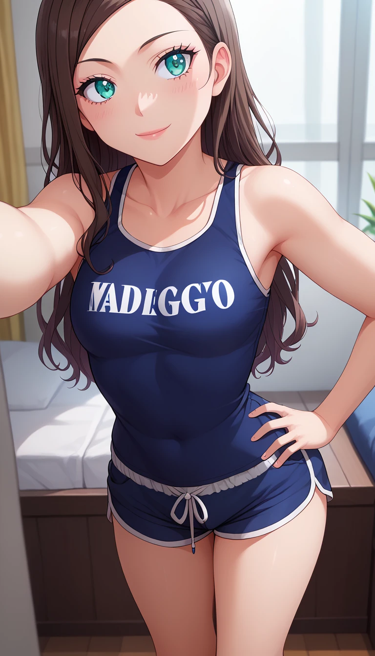 flat brunette hair, (medium-length hair), glowing hair, Detailed hair, brown Eyes, beautiful eyes, extremely detailed eyes and face, Beautiful detailed eyes, Ultra-detailed, light on the face, (shiny lips 1.4), Fair skin, 8K, Masterpiece, Best Quality, Photorealistic, Ultra-detailed, (Pobelli), Realistic Skin Textures, Huge breasts, stare at viewer, (Smile:1.2), 18 years old, hair in a ponytail, beautiful brown eyes, small gold necklace, big ass, Perfect Slim body, no clothes, no bikini, no underwear, no pubic hair, Brown eyes, jewelry, large hoop earrings, wearing white thigh high stockings, Full body, pregnant, large pregnant belly, squatting, legs spread open, squatting down onto my penis, penis inserted in her vagina, lots of white cum oozing out of her vagina, cum covered belly, cum dripped on breasts, wet smooth lips, Ultra Realistic , Realistic, PHOTOREALISTIC, movie light, face focus, Fine Eyes, Detailed face, light face, day light, tokyo street, at noon, (sat back), (low angle shots), (view from below), hands behind, close up shot, smiling with pleasure