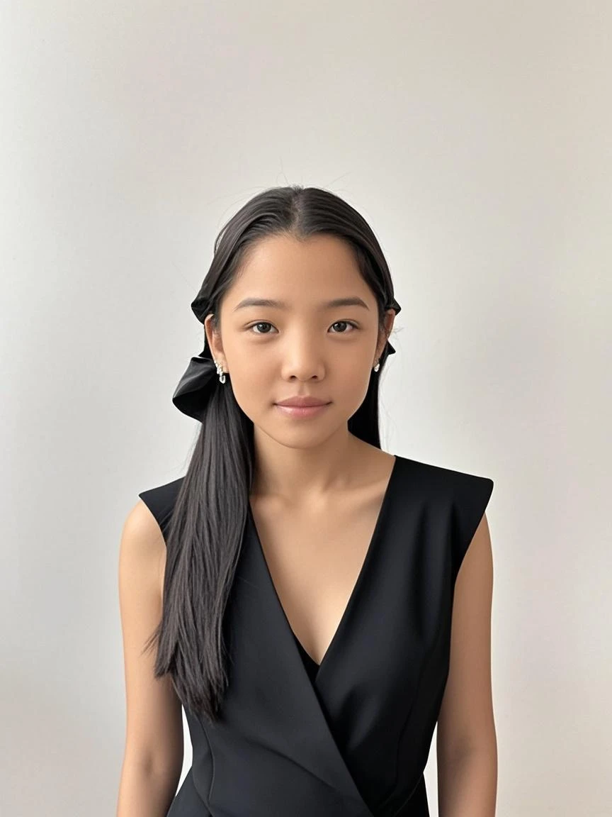 RAW photo, face portrait photo of beautiful 26 y.o woman, cute face, wearing black dress, happy face, hard shadows, cinematic shot, dramatic lighting