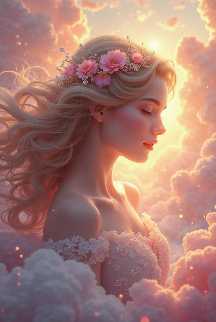 (masterpiece,Distinguished Quality,Mirror-like,Cinematic Experience,insanely detailed,absurdres),8k,wallpaper,(Ray Tracing),1 female,,Beautiful Shii Women,(God the Lady of Light is floating in the air:2.0),(front:2.0),(A body with a light pink dress:2.0),BREAK(pink Hair,a gold crown:2.0),(White skin,pink lips:2.0),Portrait of a goddess,(god々Shii:2.0),(fantasy digital art:2.0),(Upper body close-up:2.0),(super sexy:2.0),(Diffuse reflection of light:2.0),BREAK(The background is the beautiful Aurora:2.0),(Beautiful face,Detailed face,Beautiful skin texture:1.3,Beautiful Hair),(Detailed hands:2.0),(Beautiful hands:2.0)