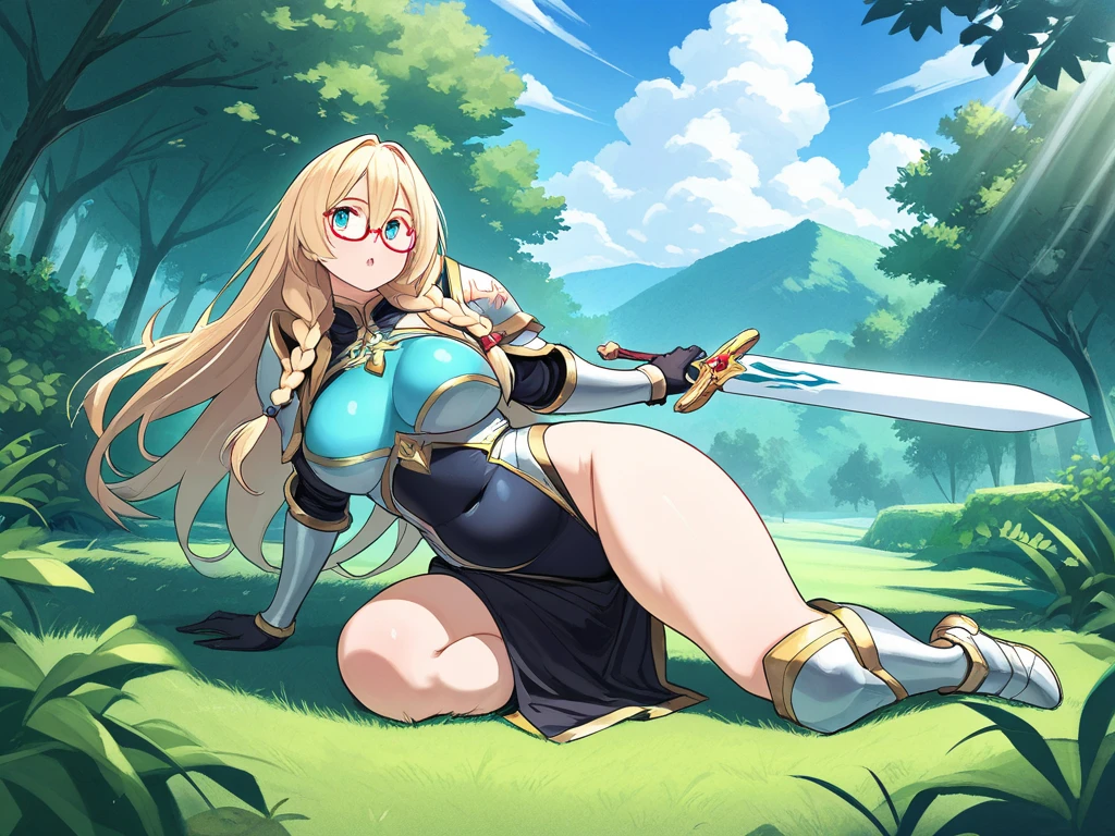 score_9, score_8_up, score_7_up, score_6_up, score_5_up, score_4_up, LuxLoLXL, blue eyes, blonde hair, long hair, hairband, big breasts, collarbone, shoulder armor, armor, blue bodysuit, breastplate, long sleeves, faulds, skirt, blue pants, armored boots, holding staff, solo, full body, looking at viewer, forest, tree ,asleep on the floor,lying down, fainted, lost look,crying, tears, motion effect,tempering, bruise on face, Screaming , screaming in pain,torn clothes in pussy,bite on the neck,penis penetrating, blood in pussy,defloration ,1boy, penis, lots of cum in pussy,blood in pussy, (((blood in the vagina))), blood,(((blood in pussy))), arms above head, wrists restrained,legs open, 1boy penetrating lux with penis,blood in the vagina,clenched teeth, ((((hands tied)))) ,(((((((rope around the neck)))))),clenched teeth,(full body image)