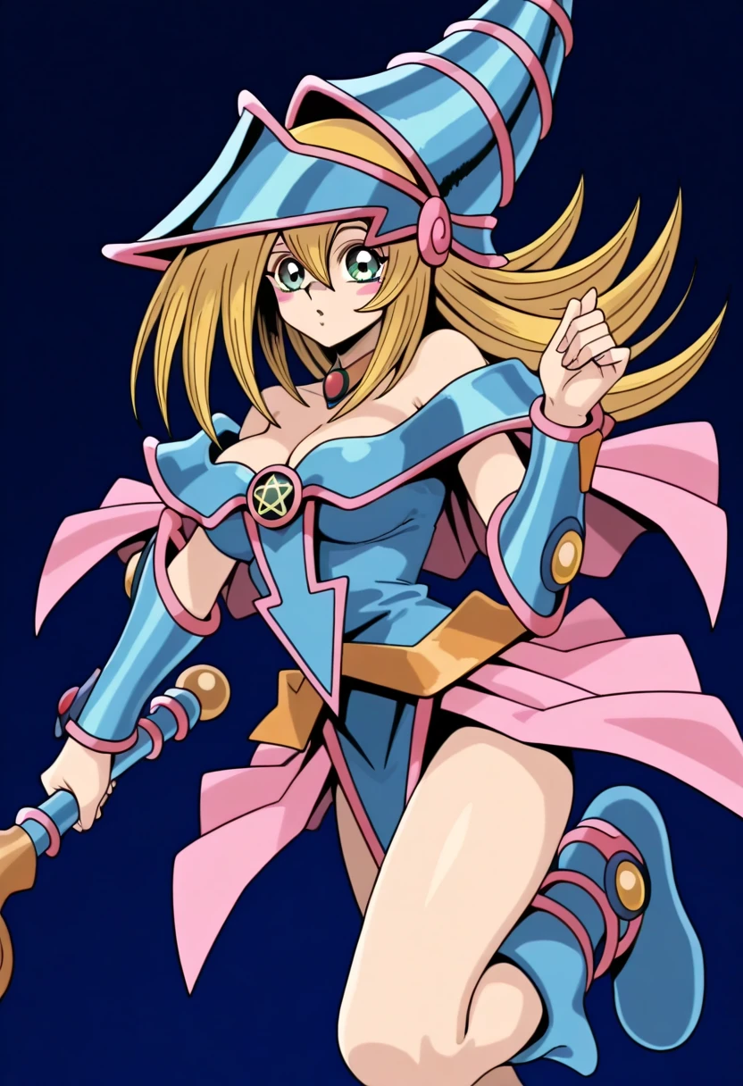 Dark magician gils. Leaving a magic circle. Magia de corazones en el aire.