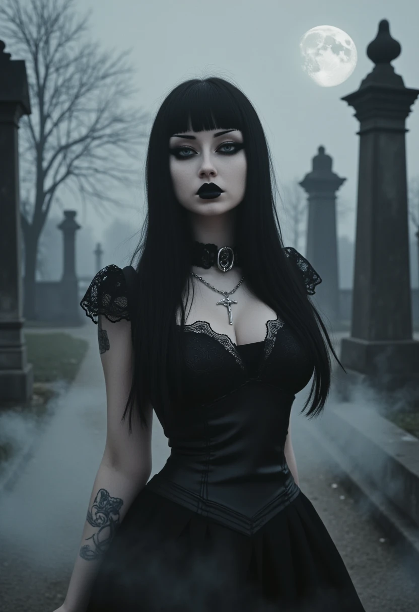 sexy goth woman