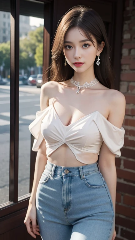 8k, masterpiece, RAW Photos, highest quality, Realistic, Highly detailed CG unity 8k wallpaper, Depth of written boundary, Cinematic Light, Lens flare, Ray Tracing, (Very beautiful face, Beautiful Lips, Beautiful Eyes), Intricately detailed face, ((Highly detailed skin)) One girl, In the Dark, Deep Shadow, Cute Asian Girl, 1 girl, (Very slim slender fit-muscled body:1.3), ((View your viewers)),(Big smile:1.3), (Tight mini skirt), (Blue Jean Skirt), (Midnight, Dark Night, (Neon Signs), (blurred background), Dim Light), (No people in the background:1.3), Beautiful earrings, bracelet, necklace,Clear Eyes, walking , Front shot, (Pale skin), (Big eyes), Look forward, (full body shot), ((See-through shirt with collar)), (light brown long hair), (White blouse), (View your viewers:1.3) Very slim, Medium chest, (Camel Toe), thin thighs, Turn back