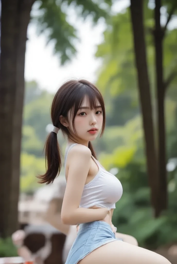 (RAW Photos:1.2), (Realistic:1.10),((One Girl))、 Beautiful, realistic and detailed Japanese girls, Very detailedな瞳と顔, Beautiful and exquisite, Beautiful body, Incredibly beautiful body,Perfect Anatomy、Beautiful body , (Very detailedな, High resolution, Very detailed, highest quality), ((Advanced Shooting)), Raising awareness,CG, Unity,Sailor suit, wonderful, In detail, (masterpiece, Very detailed CG uniform 8k wallpaper), Sunlight on the face, double eyelid、Glowing hair and eyes、21 years old、(Huge breasts:1.12)、village、((Dynamic pose))、(Panties)、Professional photography、