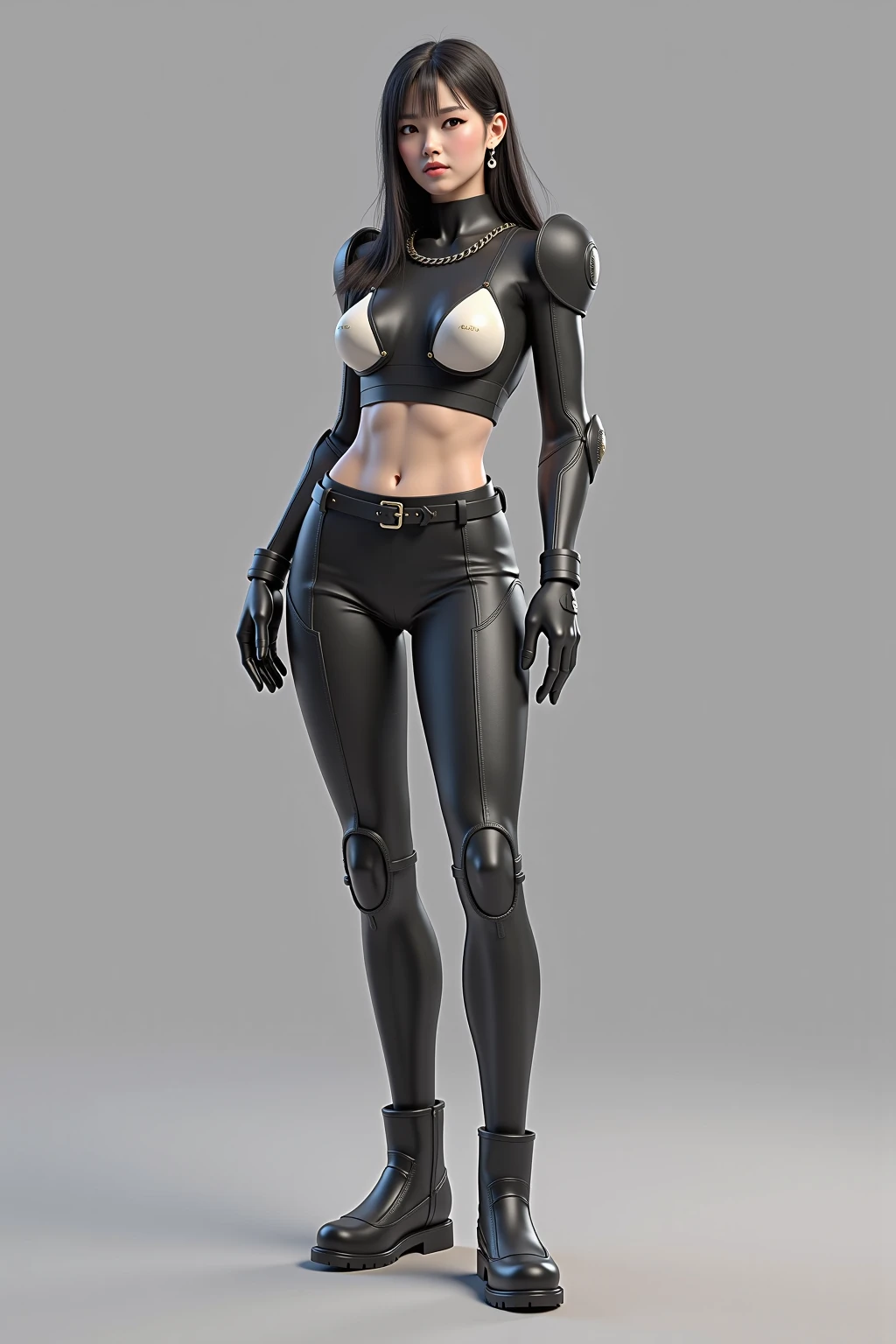 A toon model of aeon flux on a (rock platform:1.1), 3d, perfect shadows, (evil:1.2), (blurry background:1.2), (nude belly:0.8), black top, detailed face, plastic, (metal knees:1.2), (tombstone:0.5), black top, close up
<lora:Aeon_Flux_dataset:0.75>
<lora:toon_mix:0.7>