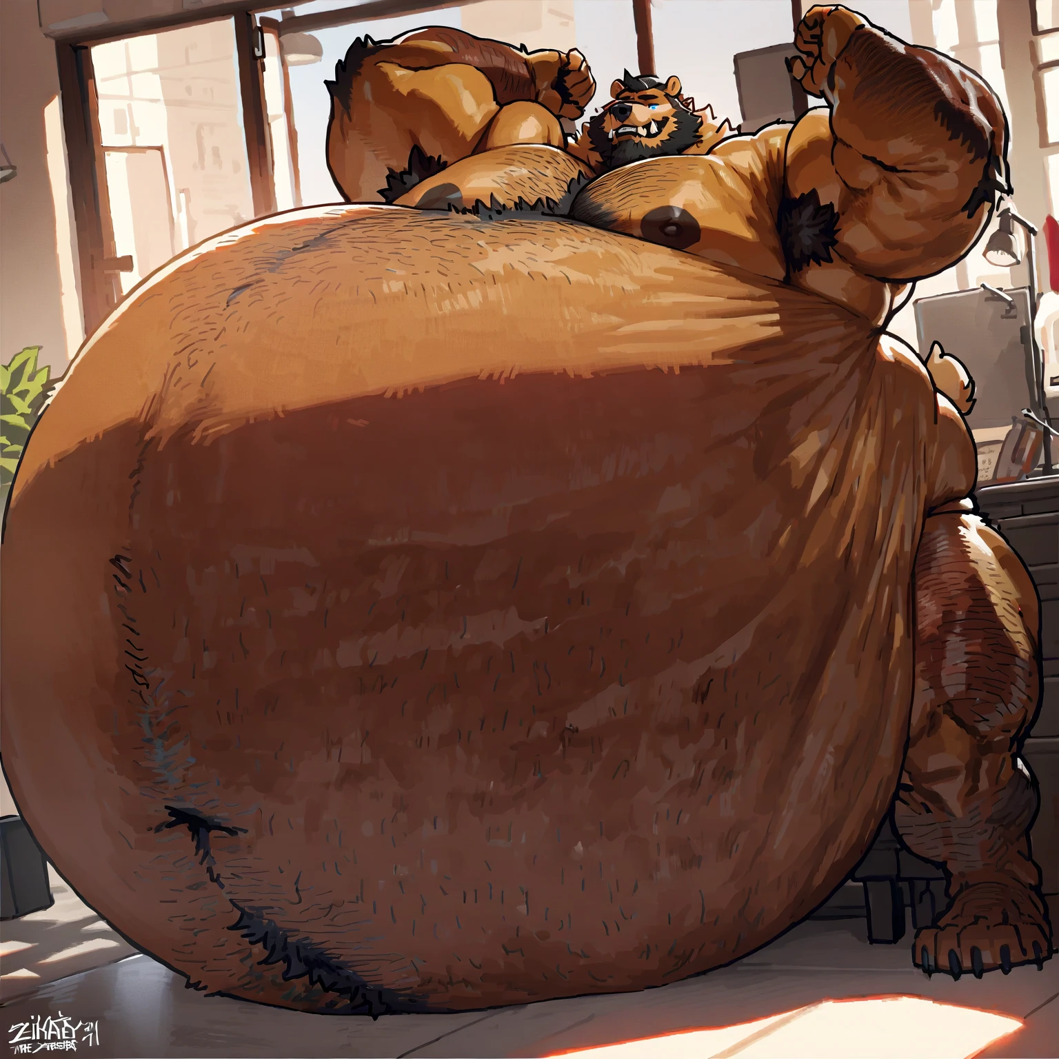 a huge muscular bowser, long ginger beard, tight abs, double bicep pose, fire in background, huge smile, most muscular pose, pierced nipples, gold nose ring, vascular, gigantic, hyper detailed, copious amounts of viscous fluids, hyper penis and big balls:1.3, amount of cum:1.4 , sperm, erection, spraying cum, up penis, hard penis, photorealistic, cinematic lighting, 8k, hyper detailed, macro, cinematic lighting, 8k, photorealistic, award winning digital art