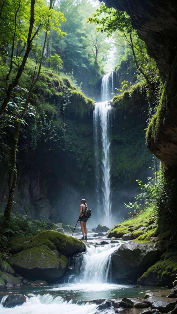 Chasing waterfalls, hidden tropical pool, refreshing swim, rocky cliffs, towering trees, fern-filled rainforest, overlook paradise, off the beaten path discoveries, secluded jungle oasis, sunlight streaming through canopy, exotic flora and fauna, footsteps of explorers past, soundtrack of nature’s symphony, escape the tourist trail, enrich the spirit, waterfall bucket list