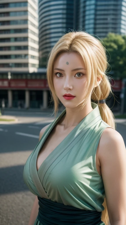(Best Quality, 8k, 32k, Masterpiece, UHD:1.3), (Tsunade senju:1.3), big boobs, Perfect Body, Ultra Detailed Face, Detailed Lips