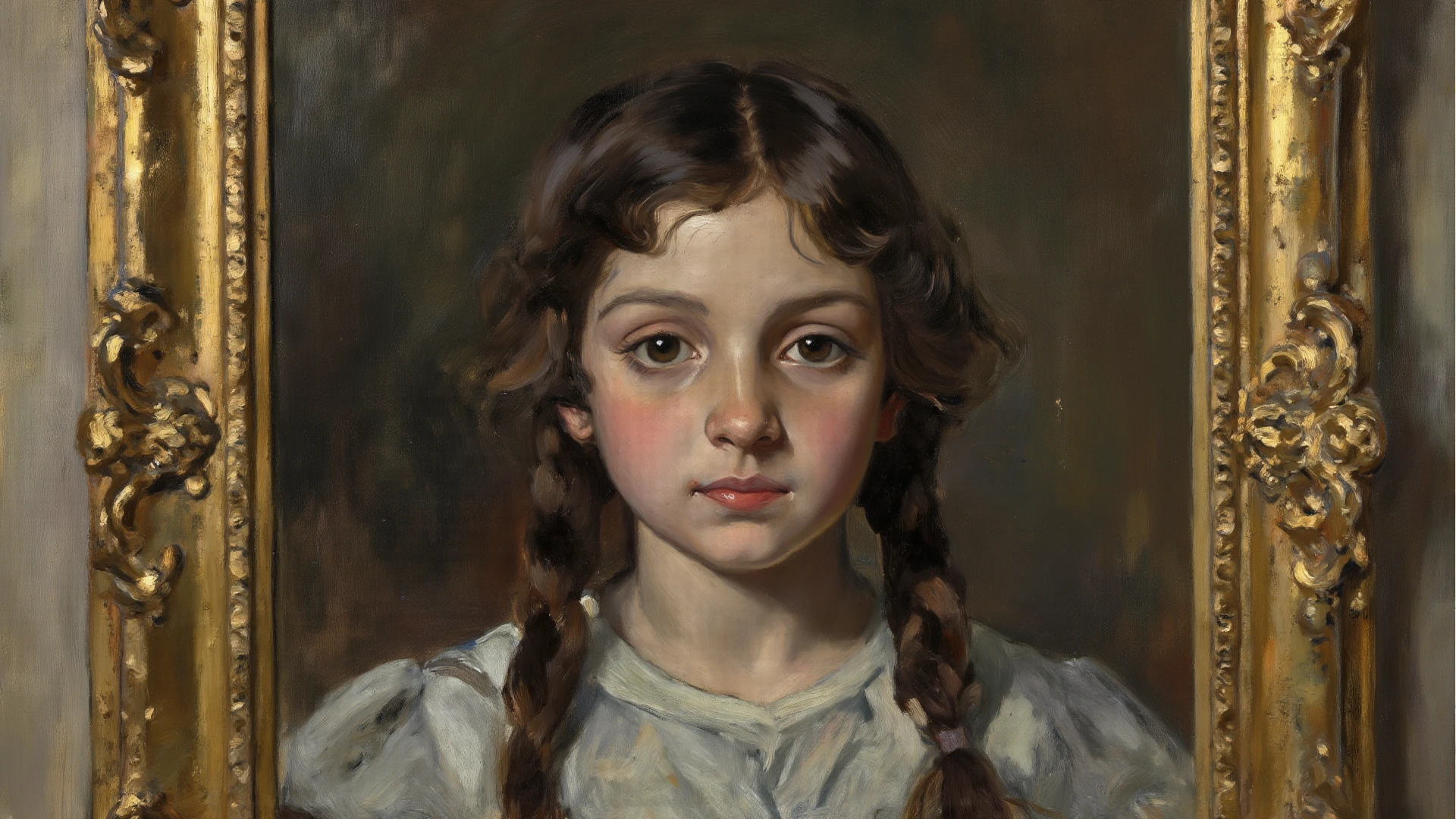 Norman Rockwell、female、child、cat、Strokes、Painting、whole body、1900s、advertisement、Hand-drawn、Old Style、Accurate hands、Sepia、blouse、one piece

