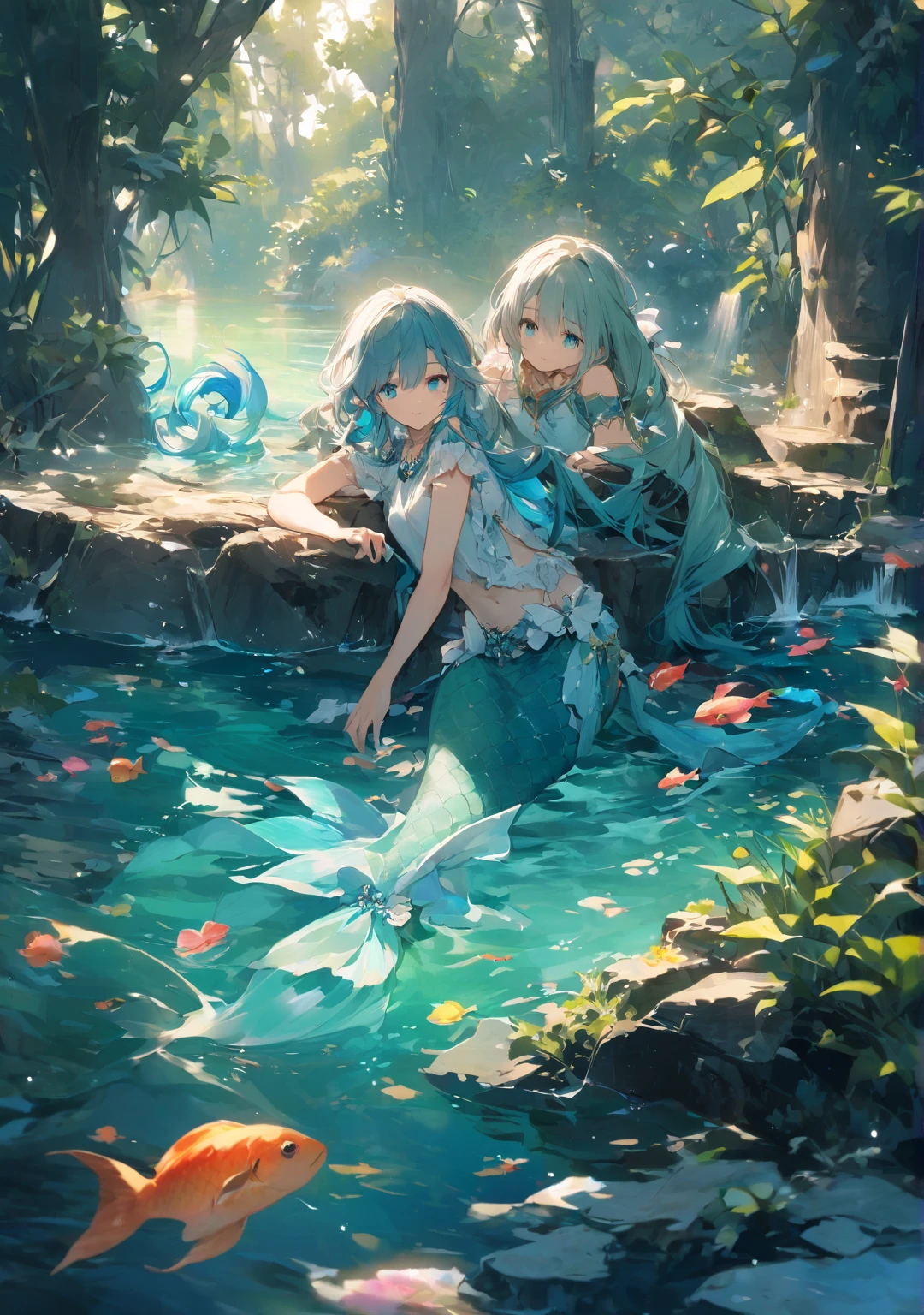 murky、ocean floor、In the sea、waterface、Sea surface、Fantastical、Bright on top、under the water、foam、A black
